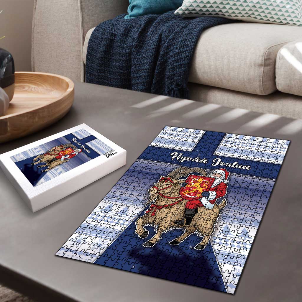 Finland Christmas Puzzle Joulupukki With Coat Of Arms - Wonder Print Shop