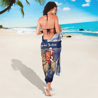 Finland Christmas Sarong Joulupukki With Coat Of Arms - Wonder Print Shop