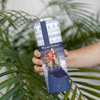 Finland Christmas Skinny Tumbler Joulupukki With Coat Of Arms - Wonder Print Shop