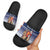 Finland Christmas Slide Sandals Joulupukki With Coat Of Arms - Wonder Print Shop