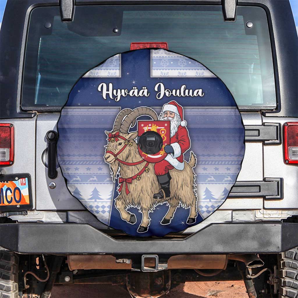 Finland Christmas Spare Tire Cover Joulupukki With Coat Of Arms - Wonder Print Shop