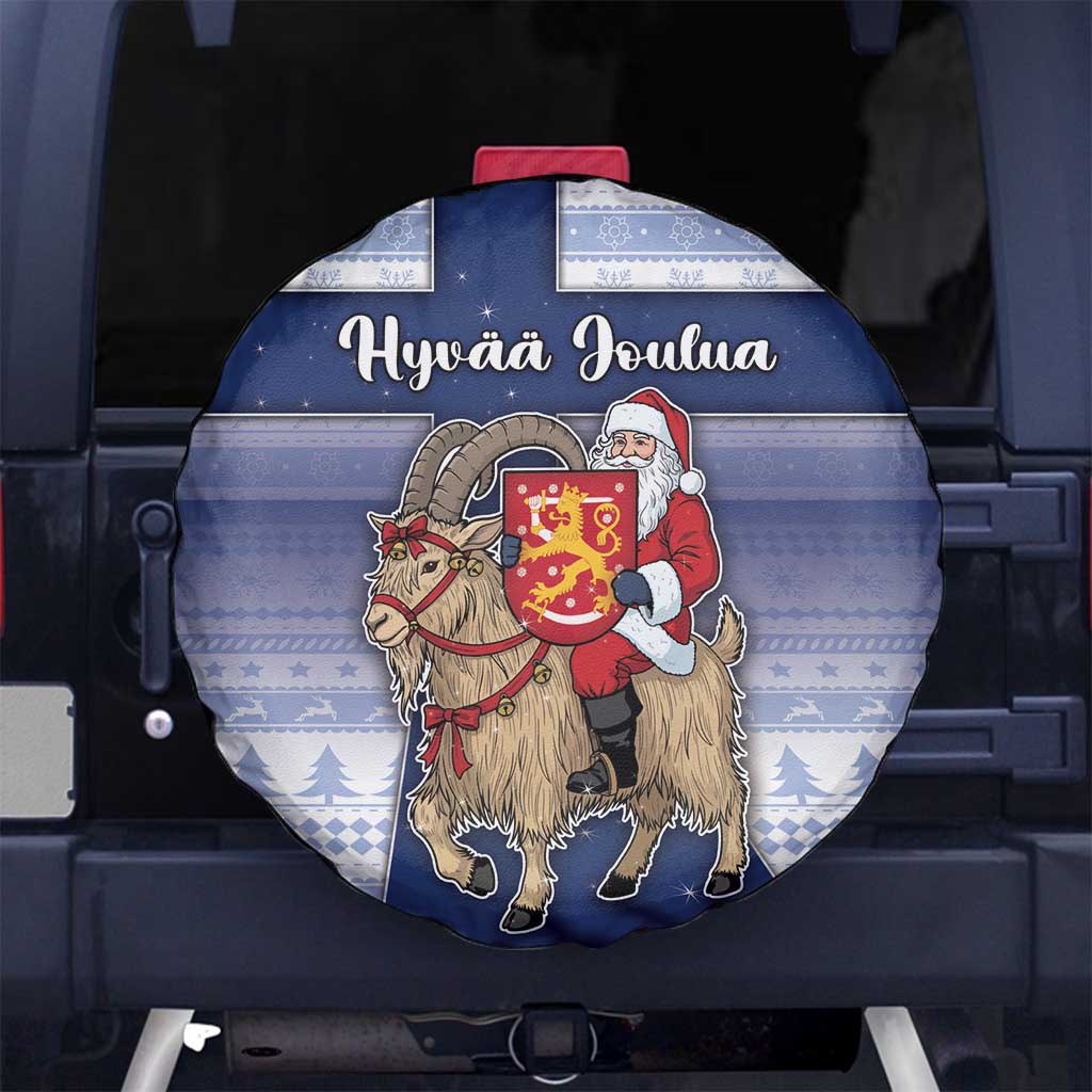 Finland Christmas Spare Tire Cover Joulupukki With Coat Of Arms - Wonder Print Shop