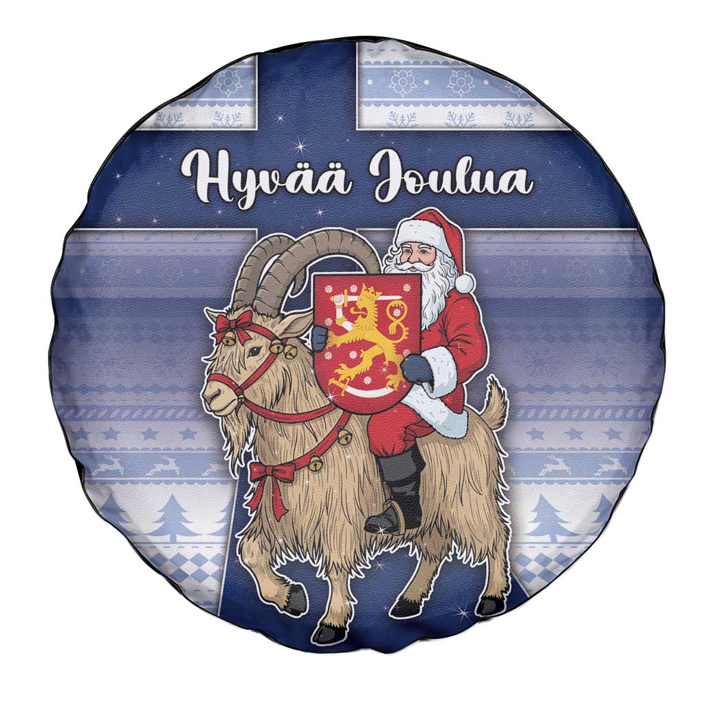 Finland Christmas Spare Tire Cover Joulupukki With Coat Of Arms - Wonder Print Shop