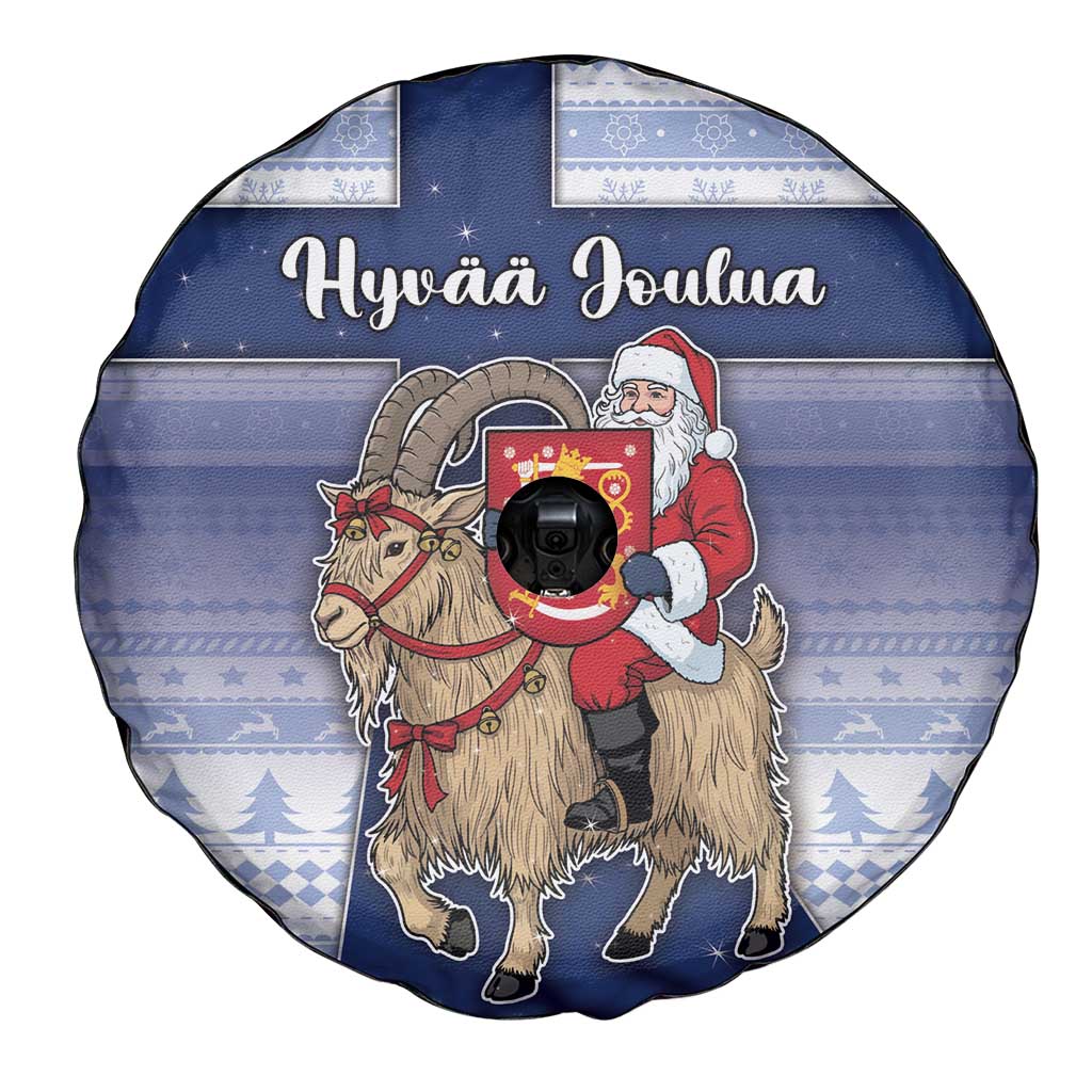 Finland Christmas Spare Tire Cover Joulupukki With Coat Of Arms - Wonder Print Shop