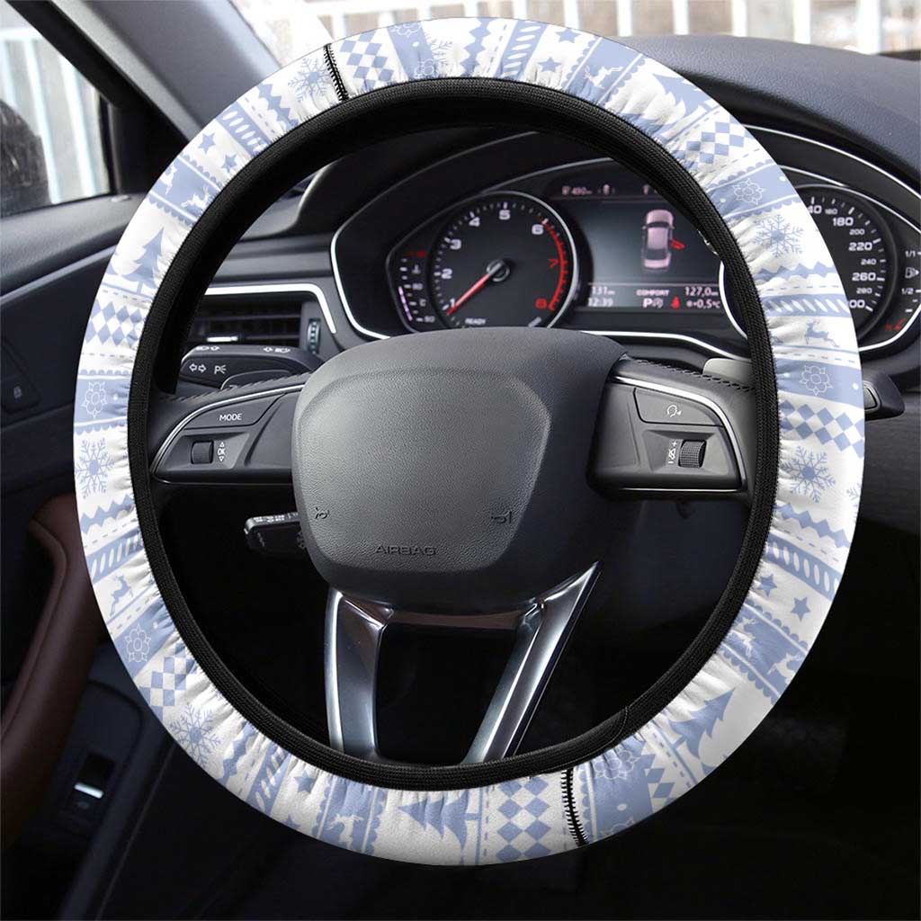 Finland Christmas Steering Wheel Cover Joulupukki With Coat Of Arms - Wonder Print Shop