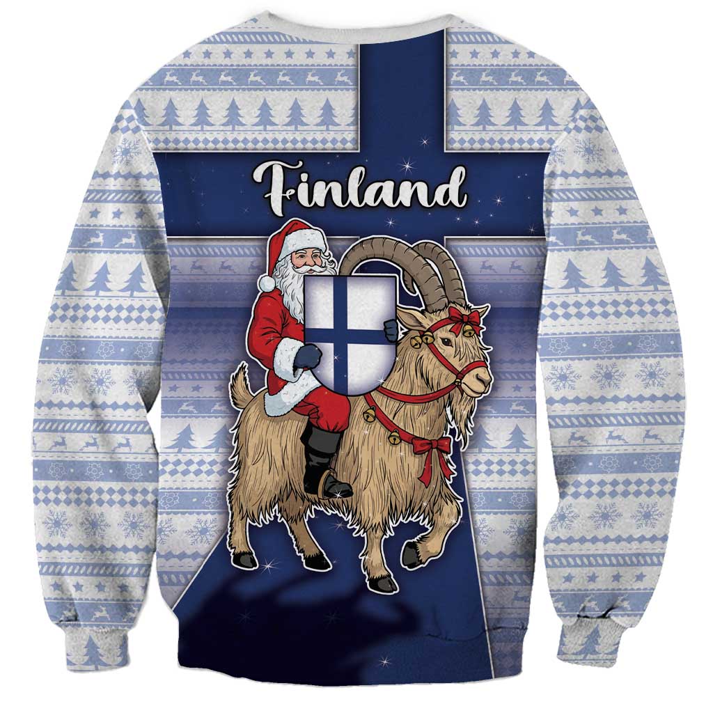 Finland Christmas Sweatshirt Joulupukki With Coat Of Arms - Wonder Print Shop