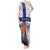 Finland Christmas Tank Maxi Dress Joulupukki With Coat Of Arms - Wonder Print Shop