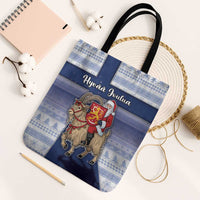 Finland Christmas Tote Bag Joulupukki With Coat Of Arms - Wonder Print Shop