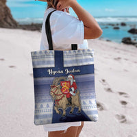 Finland Christmas Tote Bag Joulupukki With Coat Of Arms - Wonder Print Shop