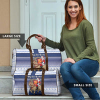 Finland Christmas Travel Bag Joulupukki With Coat Of Arms - Wonder Print Shop