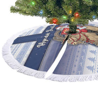 Finland Christmas Tree Skirt Joulupukki With Coat Of Arms - Wonder Print Shop