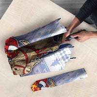 Finland Christmas Umbrella Joulupukki With Coat Of Arms - Wonder Print Shop