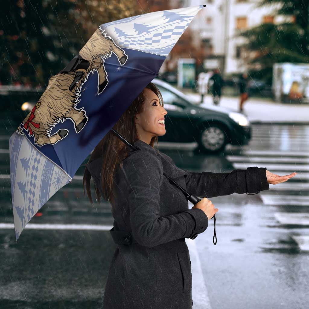 Finland Christmas Umbrella Joulupukki With Coat Of Arms - Wonder Print Shop