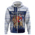 Finland Christmas Zip Hoodie Joulupukki With Coat Of Arms - Wonder Print Shop