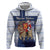Finland Christmas Zip Hoodie Joulupukki With Coat Of Arms - Wonder Print Shop