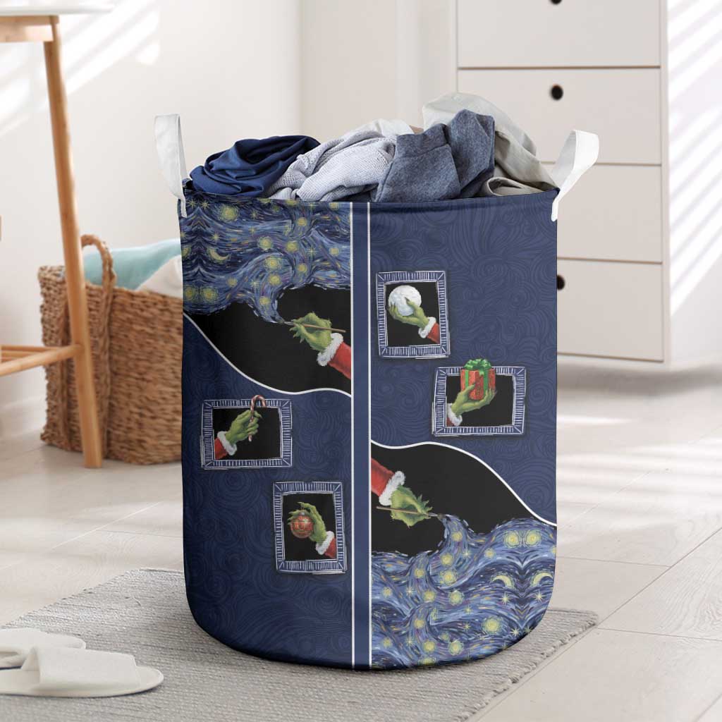 Western Yoke Laundry Basket Grinch Art Parody Christmas - Wonder Print Shop