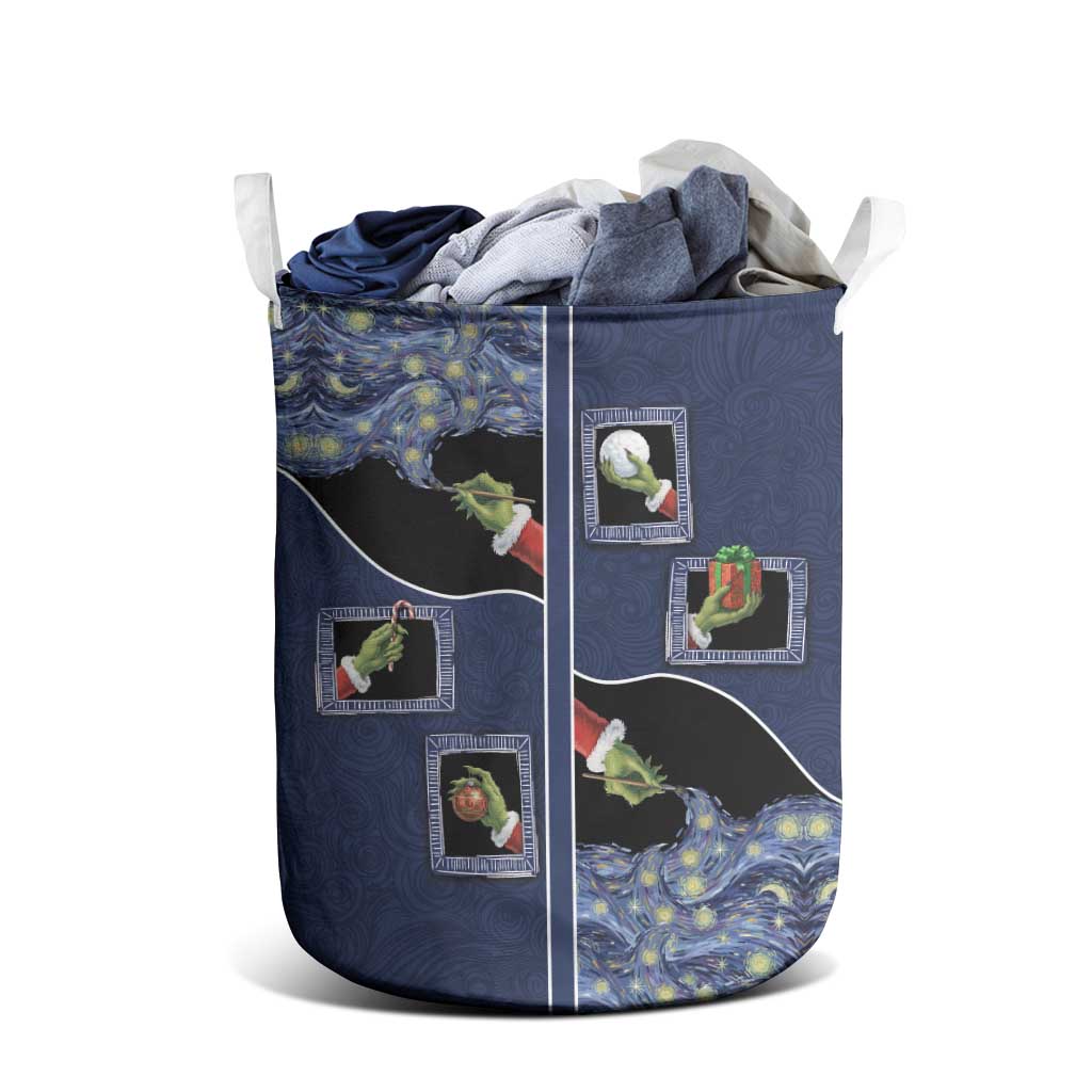 Western Yoke Laundry Basket Grinch Art Parody Christmas - Wonder Print Shop