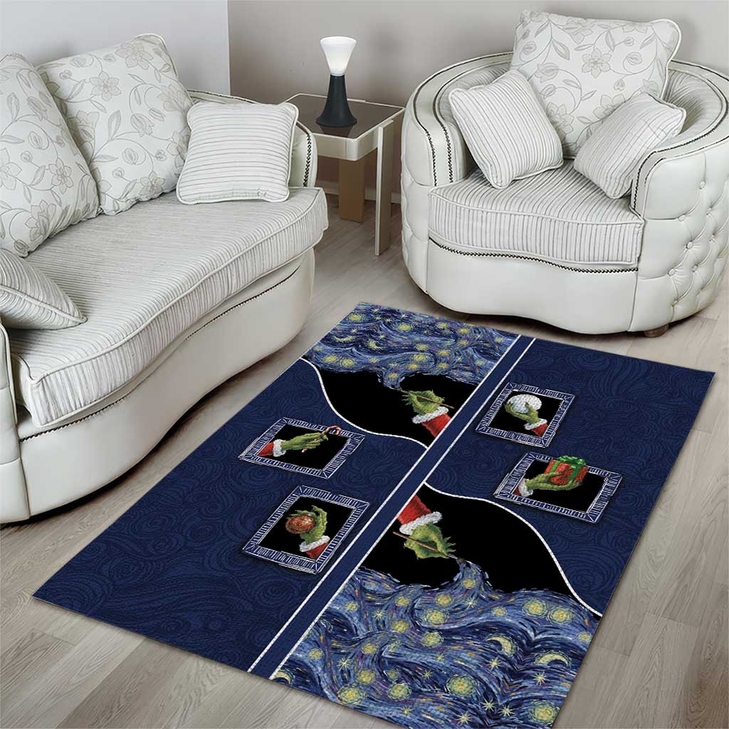 Western Yoke Area Rug Grinch Art Parody Christmas - Wonder Print Shop