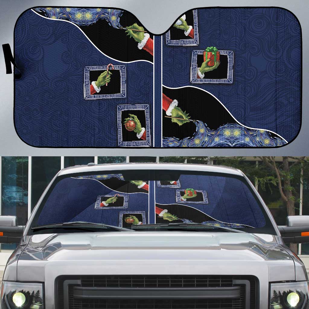 Western Yoke Auto Sun Shade Grinch Art Parody Christmas - Wonder Print Shop