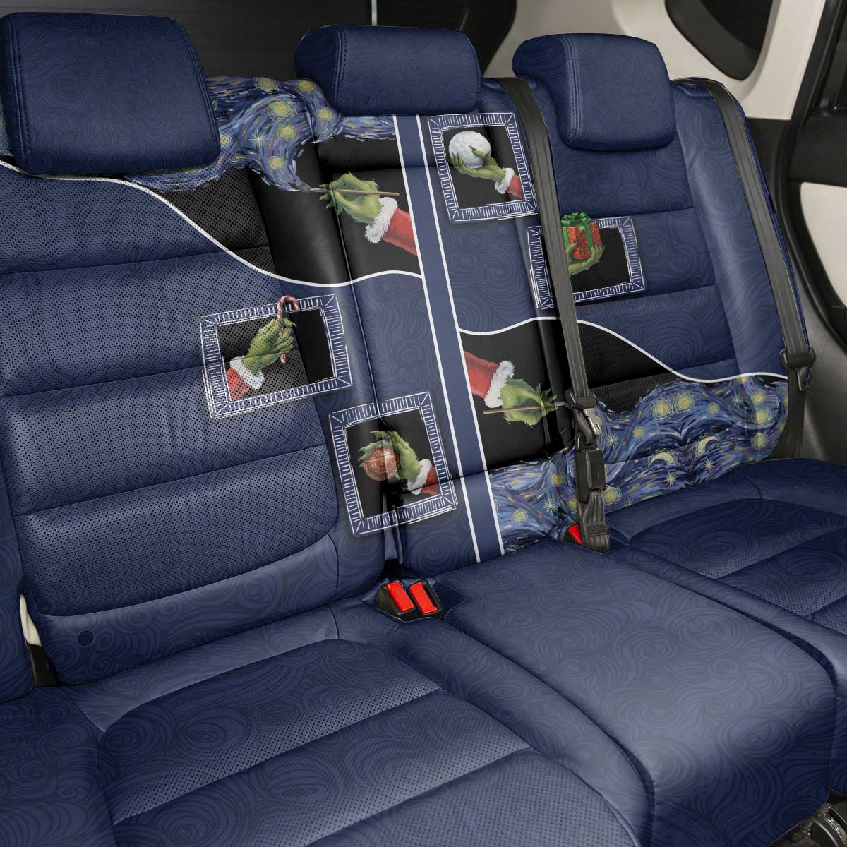 Western Yoke Back Car Seat Cover Grinch Art Parody Christmas - Wonder Print Shop