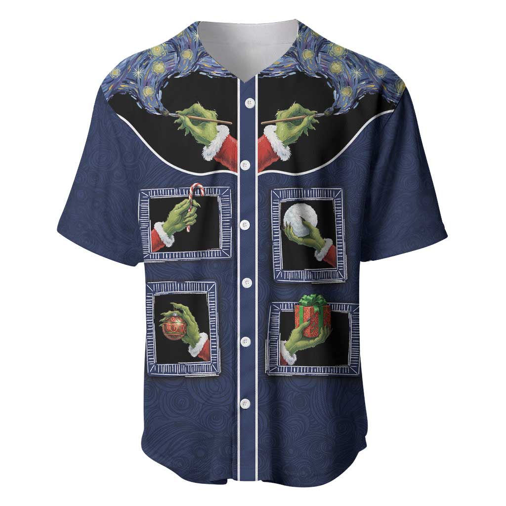 Western Yoke Baseball Jersey Grinch Art Parody Christmas - Wonder Print Shop