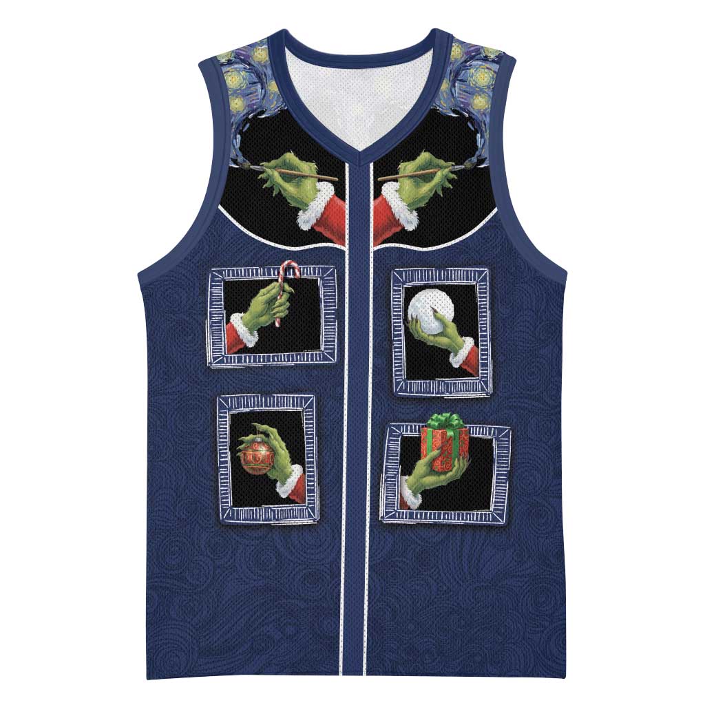 Western Yoke Basketball Jersey Grinch Art Parody Christmas - Wonder Print Shop