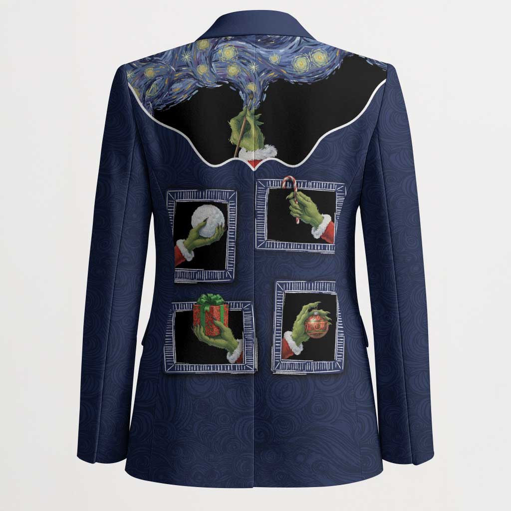Western Yoke Blazer Grinch Art Parody Christmas - Wonder Print Shop