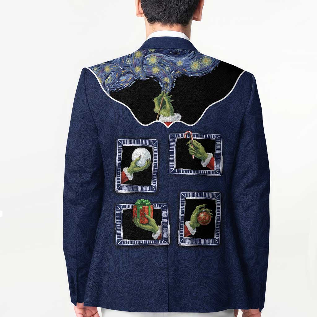 Western Yoke Blazer Grinch Art Parody Christmas - Wonder Print Shop