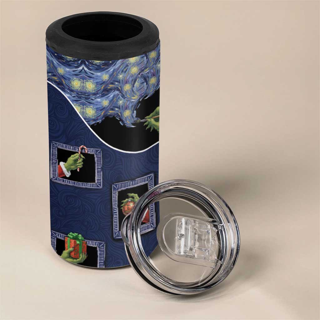 Western Yoke 4 in 1 Can Cooler Tumbler Grinch Art Parody Christmas - Wonder Print Shop