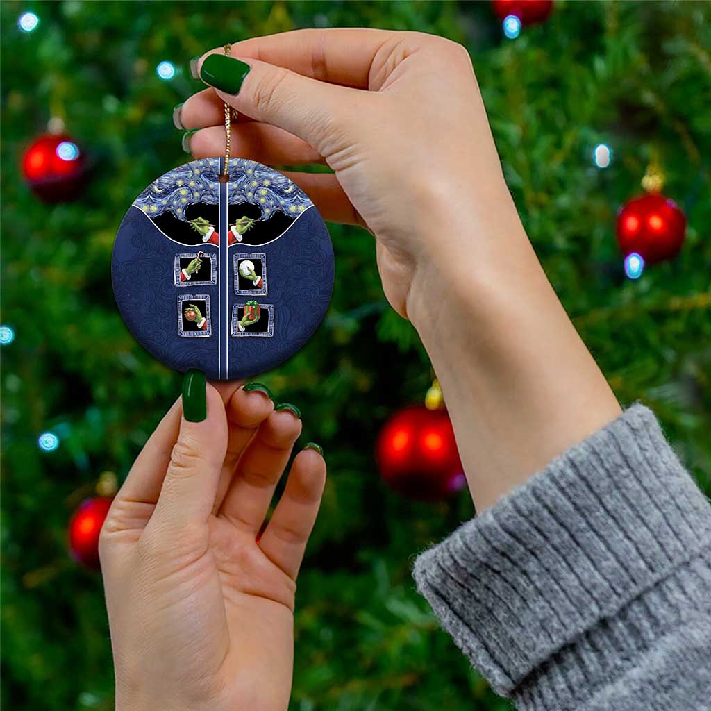 Western Yoke Ceramic Ornament Grinch Art Parody Christmas - Wonder Print Shop