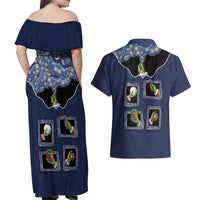 Western Yoke Couples Matching Off Shoulder Maxi Dress and Hawaiian Shirt Grinch Art Parody Christmas - Wonder Print Shop