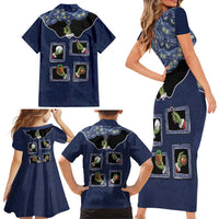 Western Yoke Family Matching Short Sleeve Bodycon Dress and Hawaiian Shirt Grinch Art Parody Christmas - Wonder Print Shop