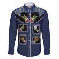 Western Yoke Family Matching Short Sleeve Bodycon Dress and Hawaiian Shirt Grinch Art Parody Christmas - Wonder Print Shop