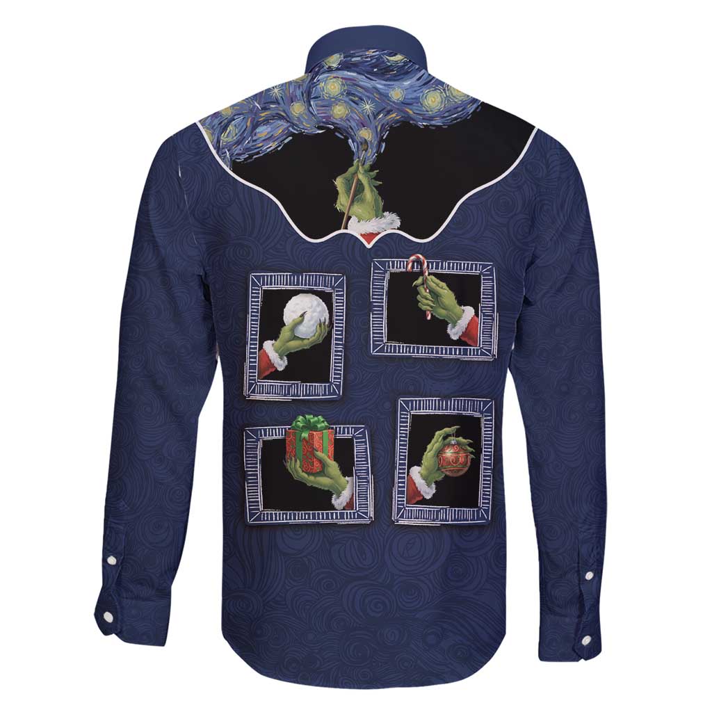 Western Yoke Family Matching Short Sleeve Bodycon Dress and Hawaiian Shirt Grinch Art Parody Christmas - Wonder Print Shop