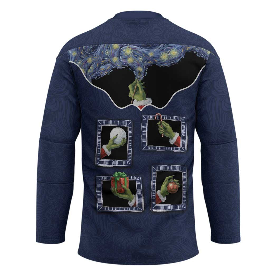 Western Yoke Hockey Jersey Grinch Art Parody Christmas - Wonder Print Shop