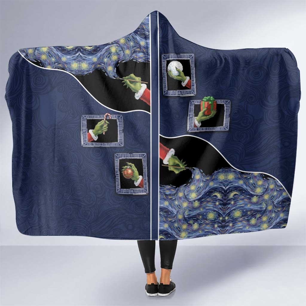 Western Yoke Hooded Blanket Grinch Art Parody Christmas - Wonder Print Shop