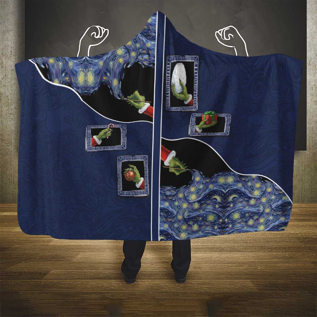 Western Yoke Hooded Blanket Grinch Art Parody Christmas - Wonder Print Shop