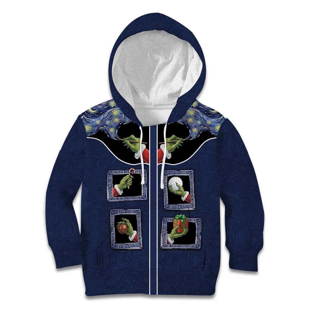 Western Yoke Kid Hoodie Grinch Art Parody Christmas - Wonder Print Shop