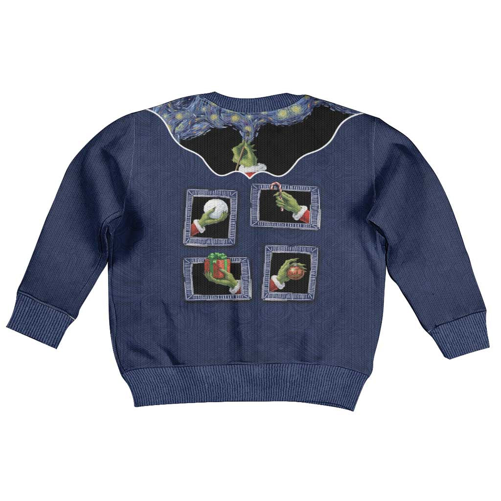 Western Yoke Kid Ugly Christmas Sweater Grinch Art Parody Christmas - Wonder Print Shop