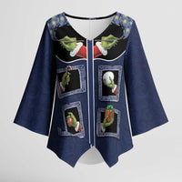 Western Yoke Kimono Sleeve Blouse Grinch Art Parody Christmas - Wonder Print Shop