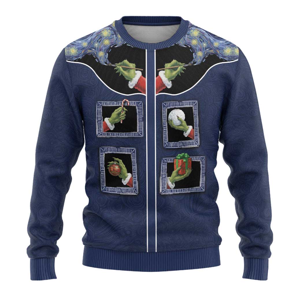 Western Yoke Ugly Christmas Sweater Grinch Art Parody Christmas - Wonder Print Shop
