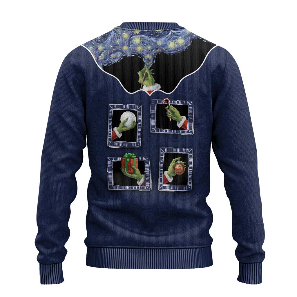 Western Yoke Ugly Christmas Sweater Grinch Art Parody Christmas - Wonder Print Shop