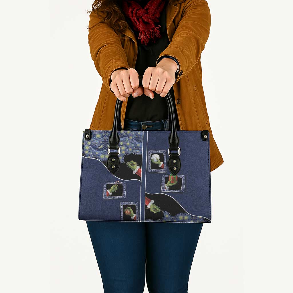 Western Yoke Leather Bag Grinch Art Parody Christmas - Wonder Print Shop