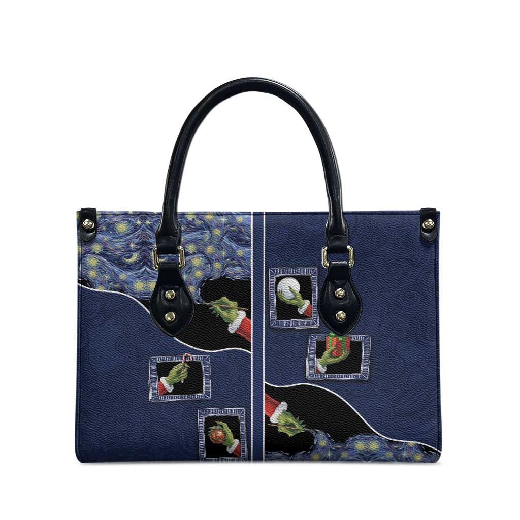 Western Yoke Leather Bag Grinch Art Parody Christmas - Wonder Print Shop