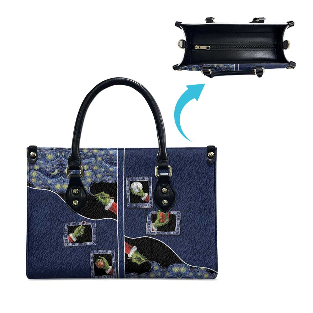 Western Yoke Leather Bag Grinch Art Parody Christmas - Wonder Print Shop