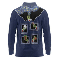 Western Yoke Long Sleeve Polo Shirt Grinch Art Parody Christmas - Wonder Print Shop