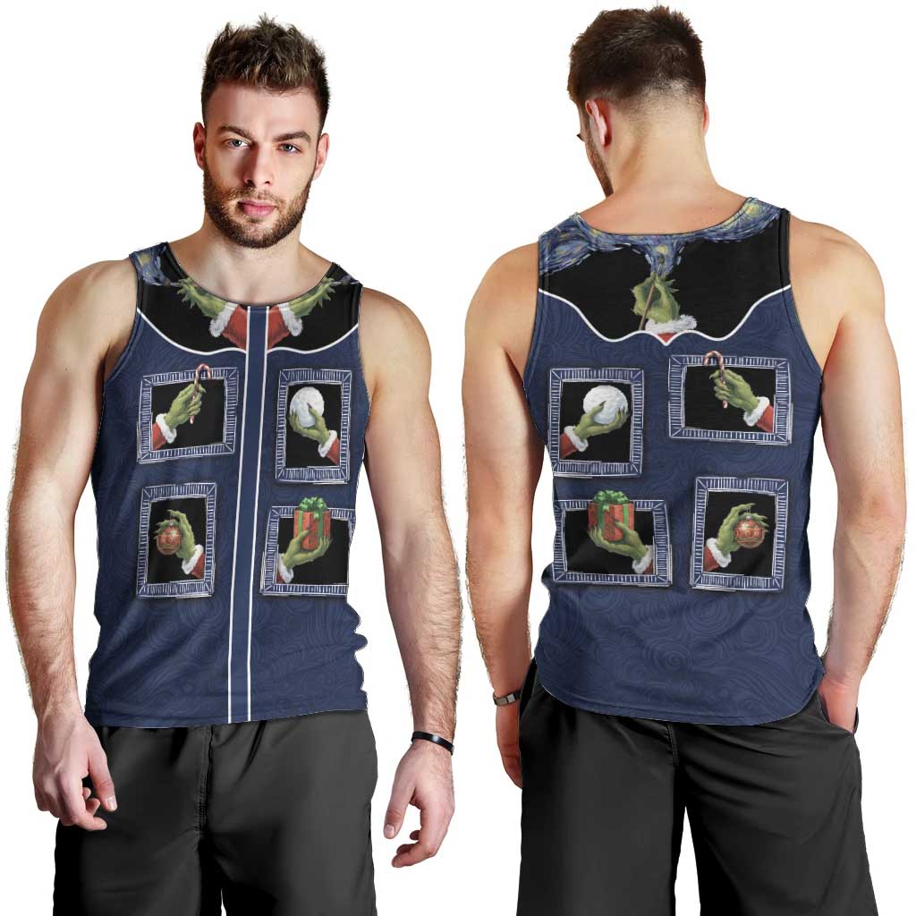 Western Yoke Men Tank Top Grinch Art Parody Christmas - Wonder Print Shop