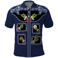 Western Yoke Polo Shirt Grinch Art Parody Christmas - Wonder Print Shop