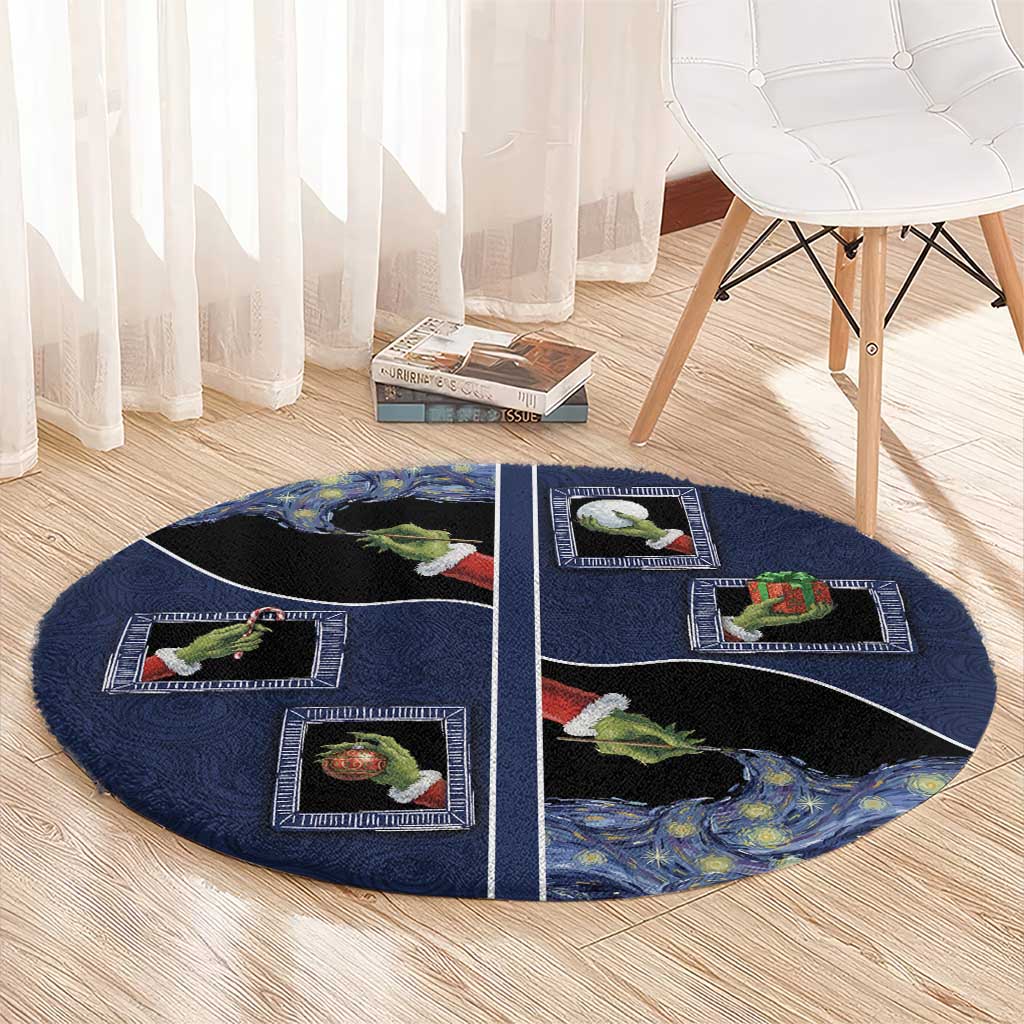Western Yoke Round Carpet Grinch Art Parody Christmas - Wonder Print Shop