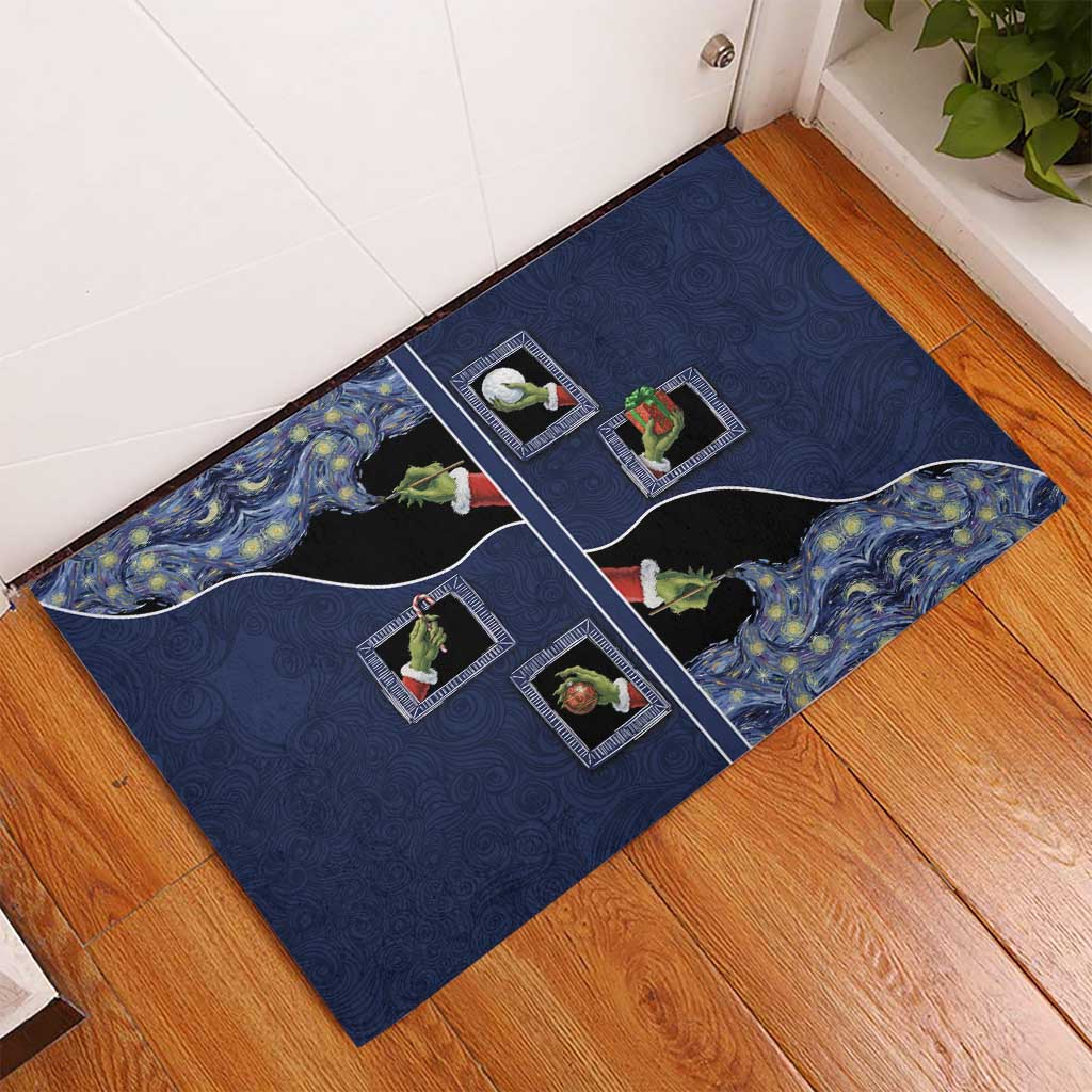 Western Yoke Rubber Doormat Grinch Art Parody Christmas - Wonder Print Shop